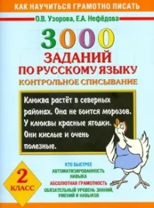 3000 tasks in the Russian language. Control cheating. Grade 2: Pattern