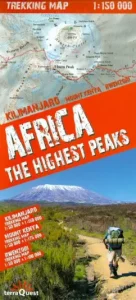 Africa. The Highest Peaks. 1: 150 000
