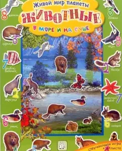 Animals in the sea and on land. The living world of the planet